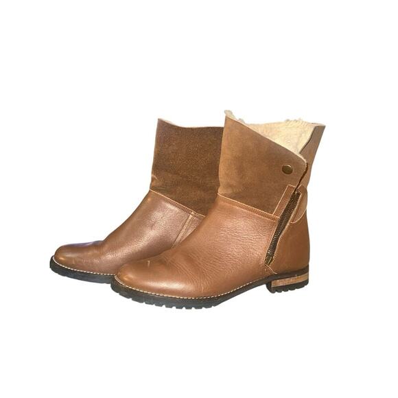 Fabianelli Italy Ltr & Sued Ankle Boots – Size 11 Shearling (Zip Pulls Missing) - Picture 12 of 12